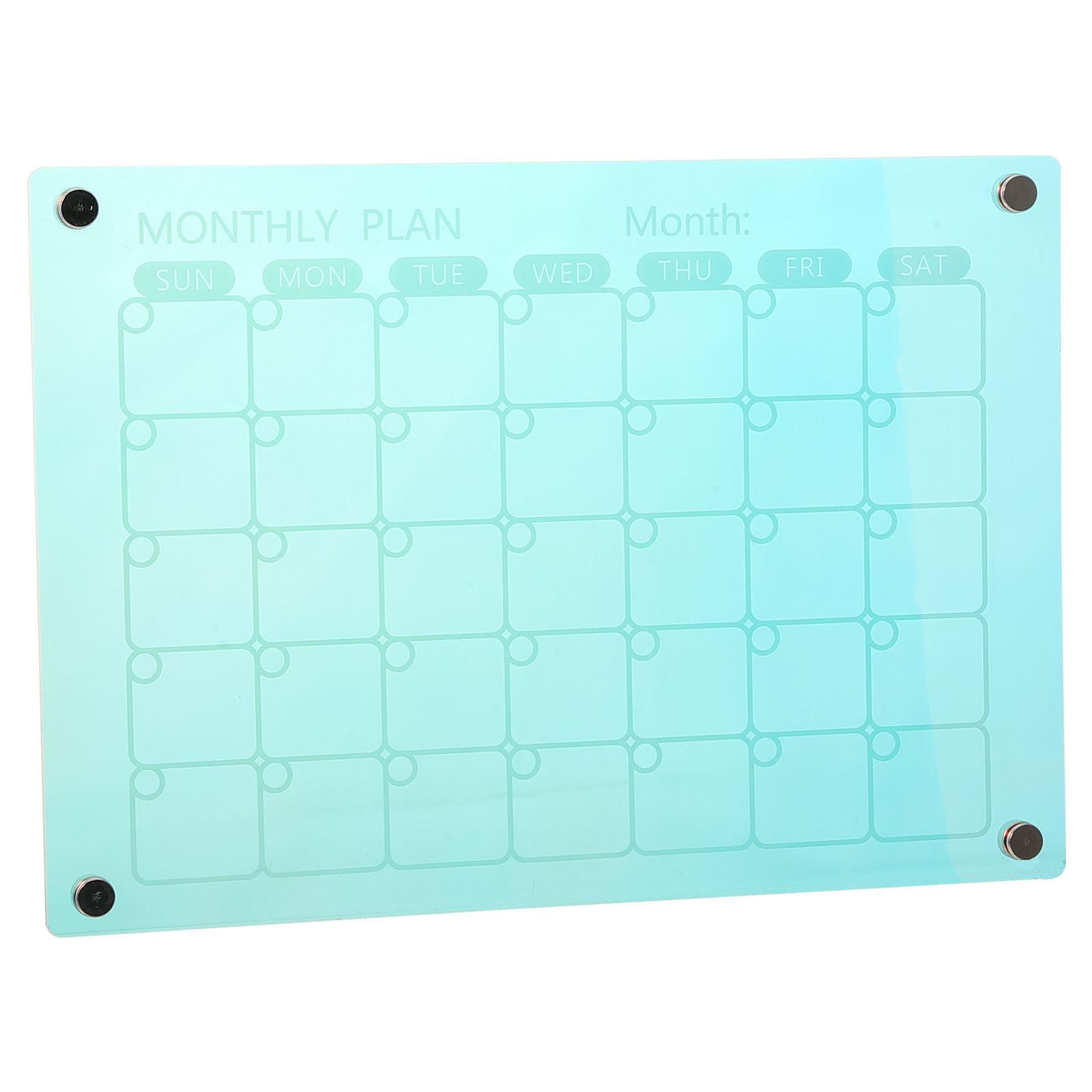 Magnetic Calendar Board - アクリル製マグネット式ドライイレース月間カレンダー 冷蔵庫用プランナーボード スケジュールオーガナイザー キッチン オフィス 家庭用