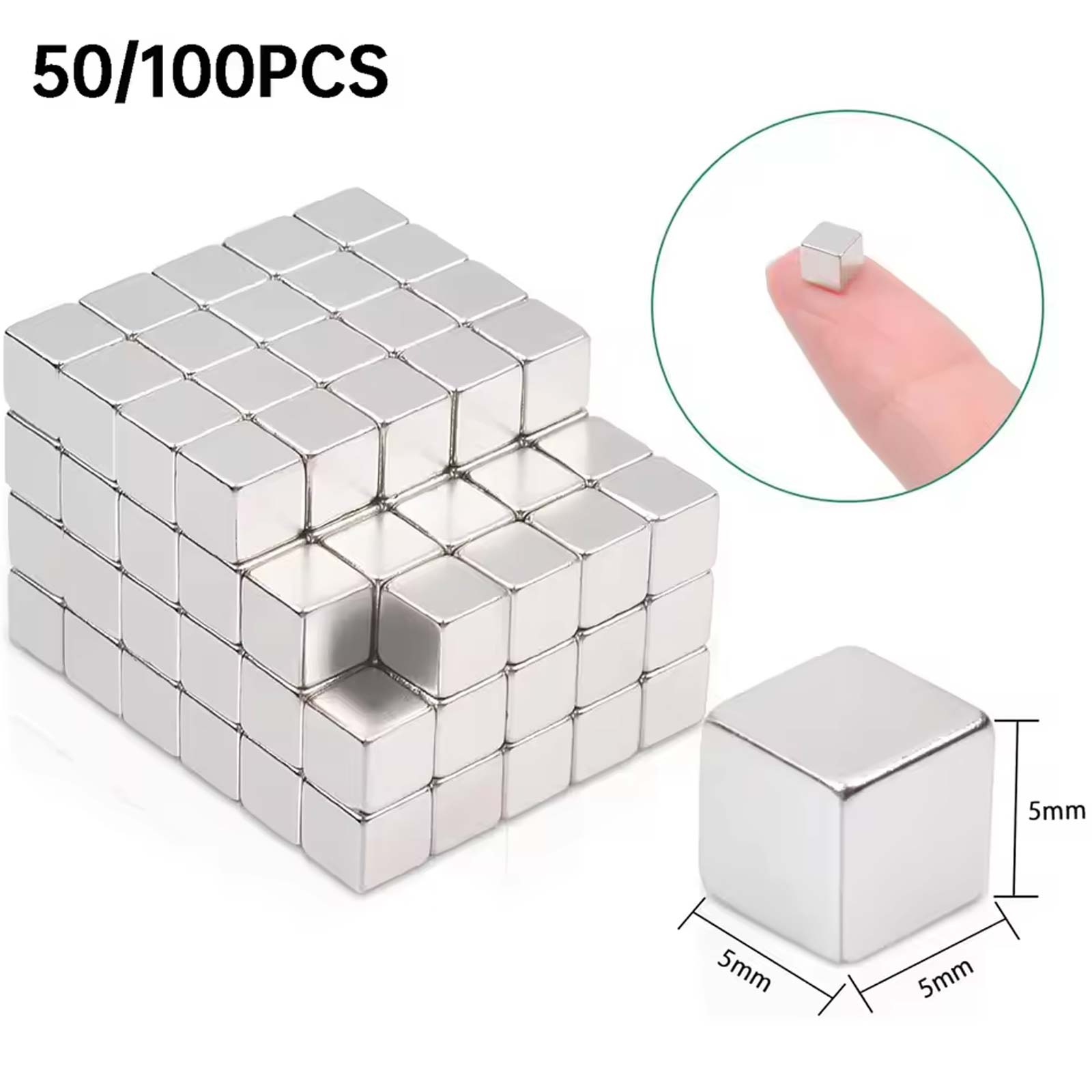Whiteboard Magnetic - 50/100個 小さな正方形の磁気キューブ 強力なミニ磁石 冷蔵庫 ホワイトボード クラフトプロジェクト用