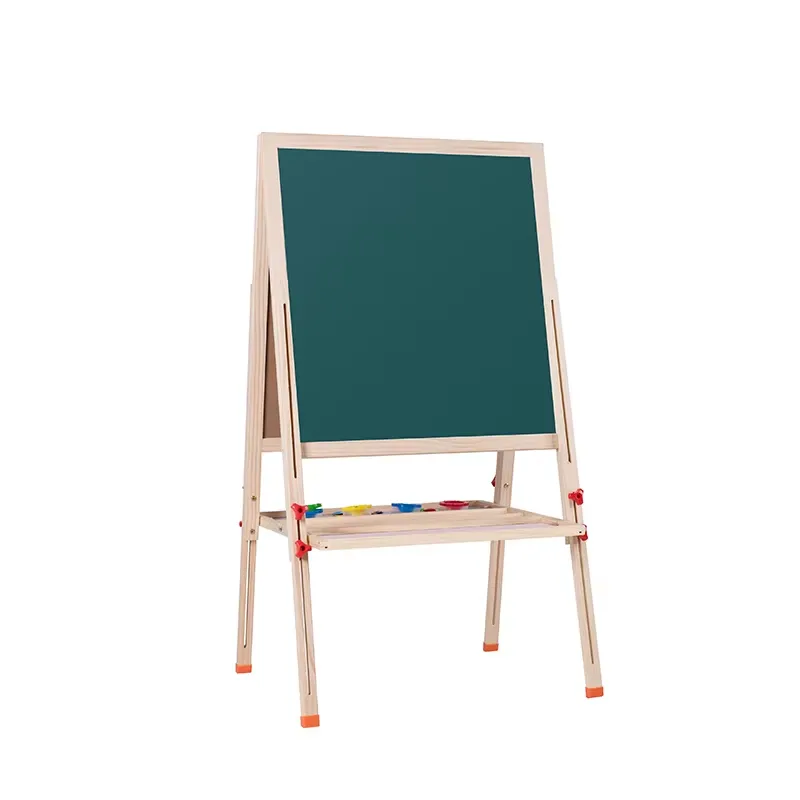Whiteboard Magnetic - 折りたたみ式両面調整可能子供用スタンド型ホワイトボード・黒板・アートイーゼル・お絵かきボード