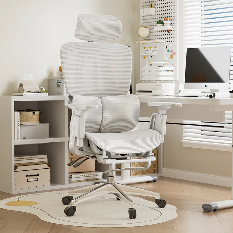 Home Office Work - 人間工学に基づいたオフィスチェア、通気性のあるメッシュ素材のコンピューターゲームチェア、快適なホームデスクシート、仕事、学習、eスポーツに最適