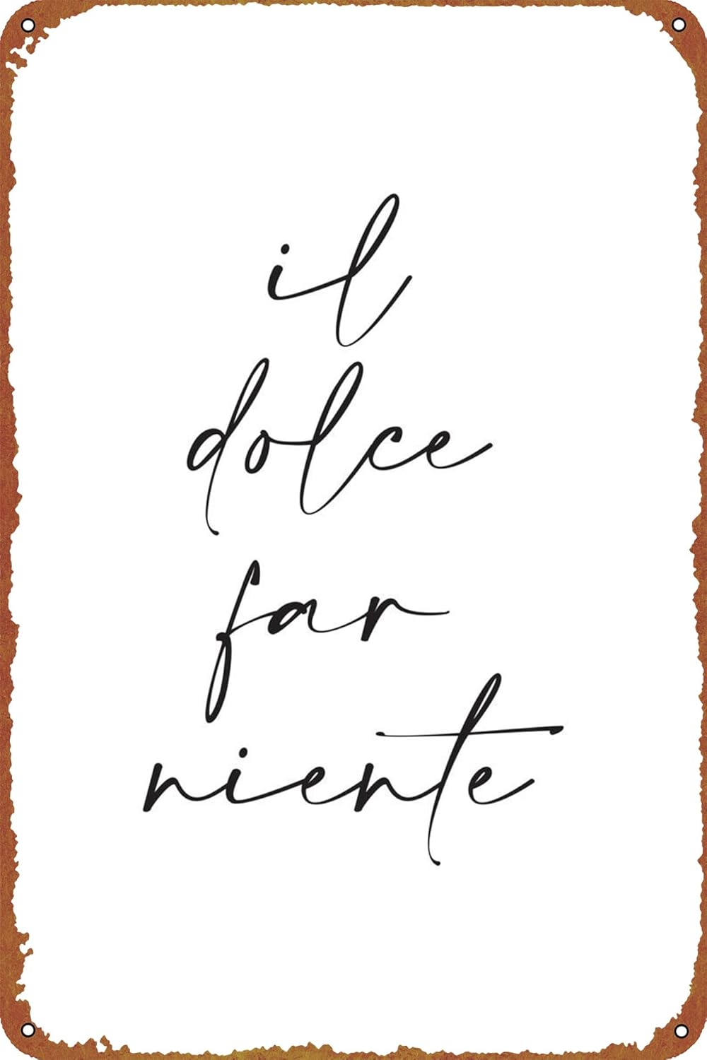 Home Office Logo - 1p,KIVYYB Il Dolce Far Niente メタルティンロゴ