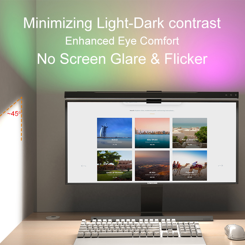 60/80 センチメートル RGB ライト LED モニター - Home Office Work のレビューと価格