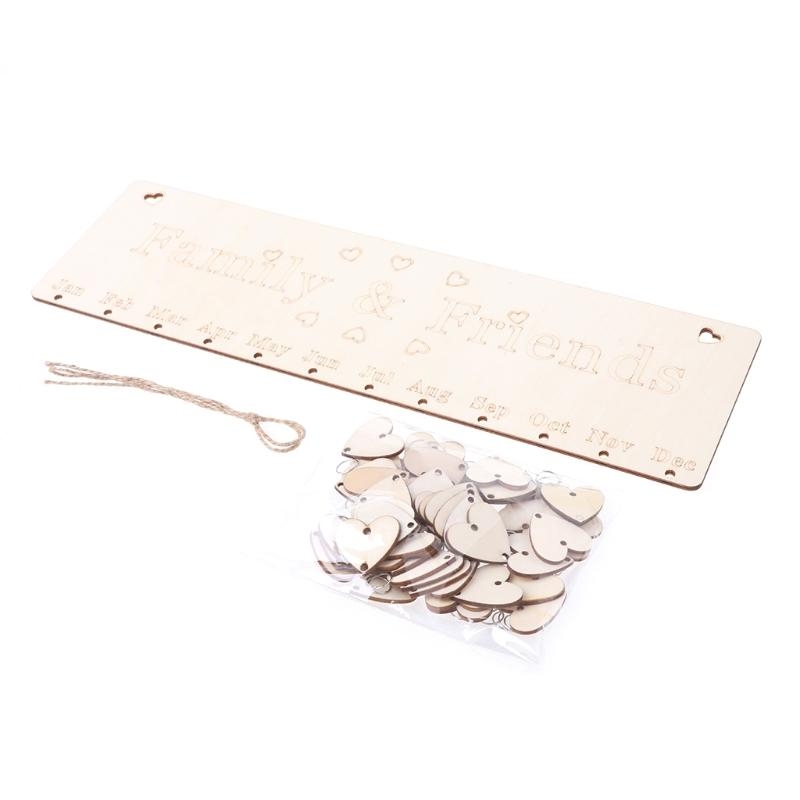 木製カレンダーの誕生日リマインダープラークボードDIYホーム - Magnetic Calendar Board のレビューと価格