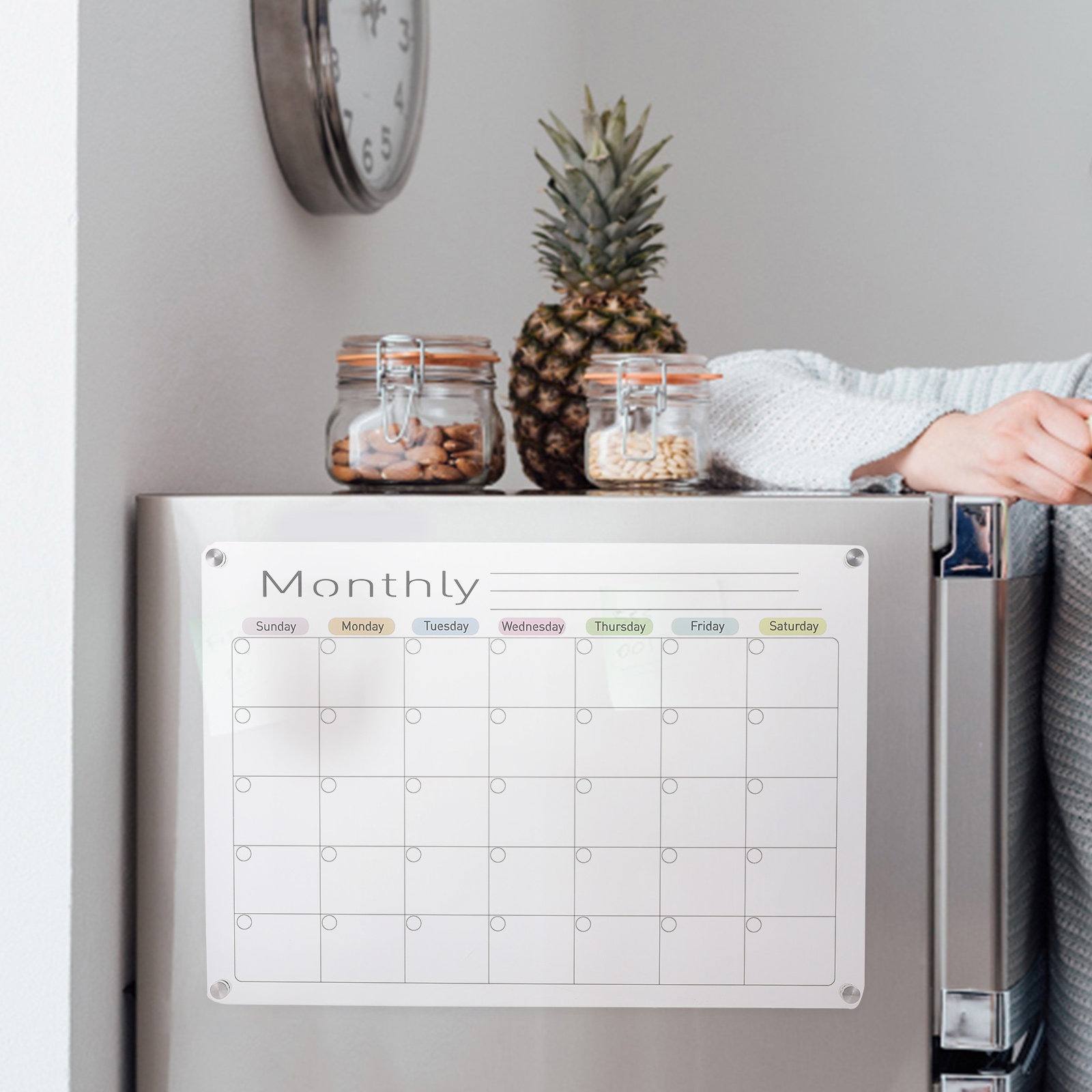 マグネット式アクリル製プランニングボード 冷蔵庫用ドライイレ - Whiteboard Magnetic のレビューと価格