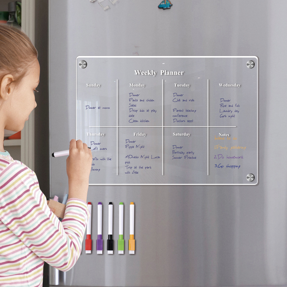再利用可能なドライイレース冷蔵庫ホワイトボード、磁気カレンダ - Magnetic Calendar Board のレビューと価格
