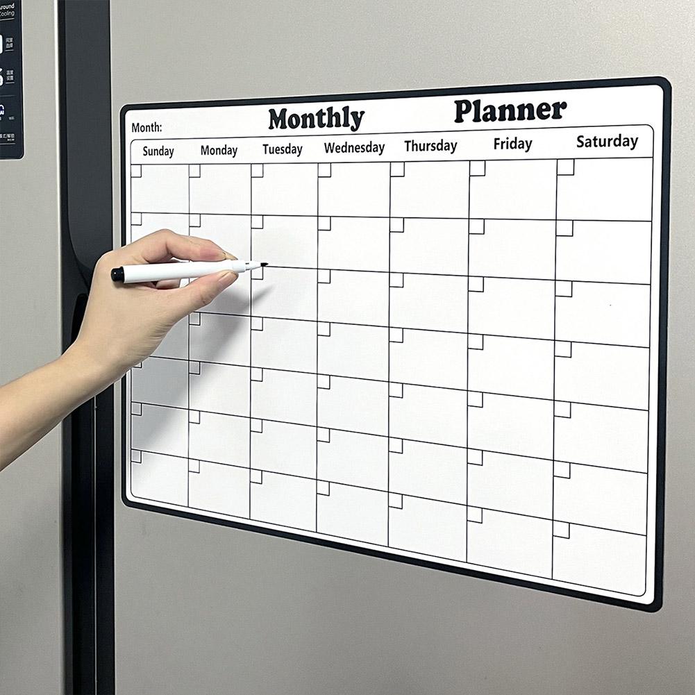 スタイリッシュな磁気ドライイレースカレンダーホワイトボード磁 - Magnetic Calendar Board のレビューと価格