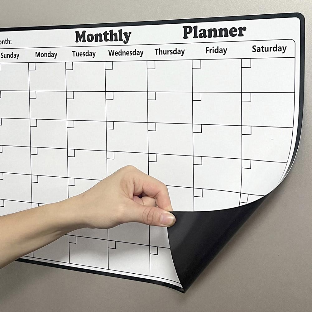 スタイリッシュな磁気ドライイレースカレンダーホワイトボード磁 - Magnetic Calendar Board のレビューと価格