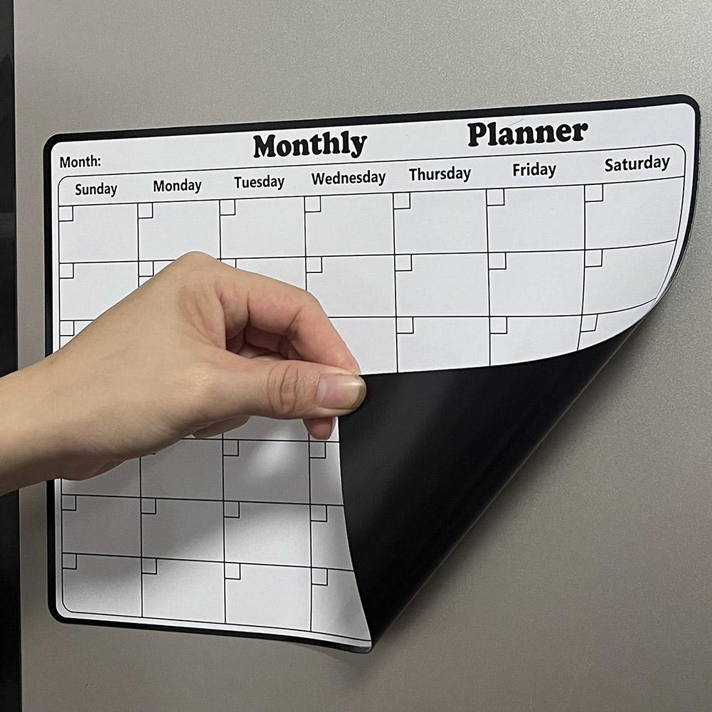 スタイリッシュな磁気ドライイレースカレンダーホワイトボード磁 - Magnetic Calendar Board のレビューと価格