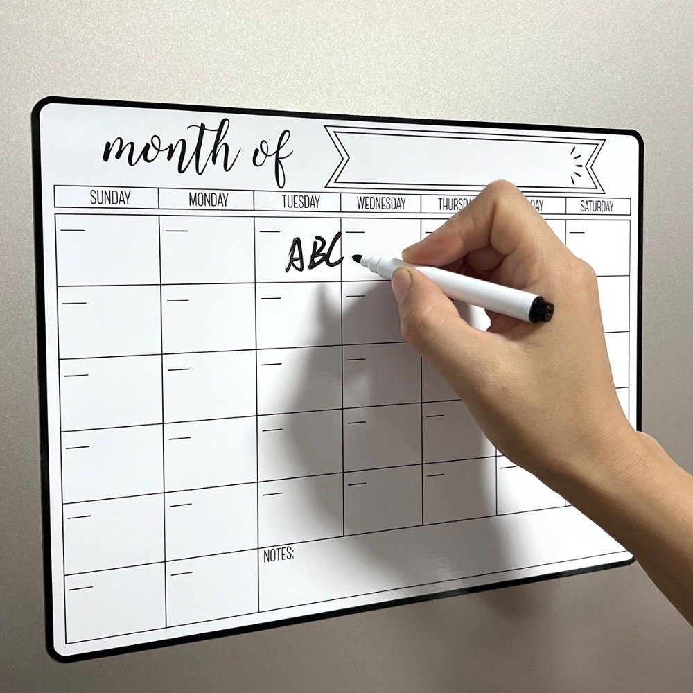 ポータブル磁気ドライイレースカレンダー 簡単に掃除できる 再 - Magnetic Calendar Board のレビューと価格
