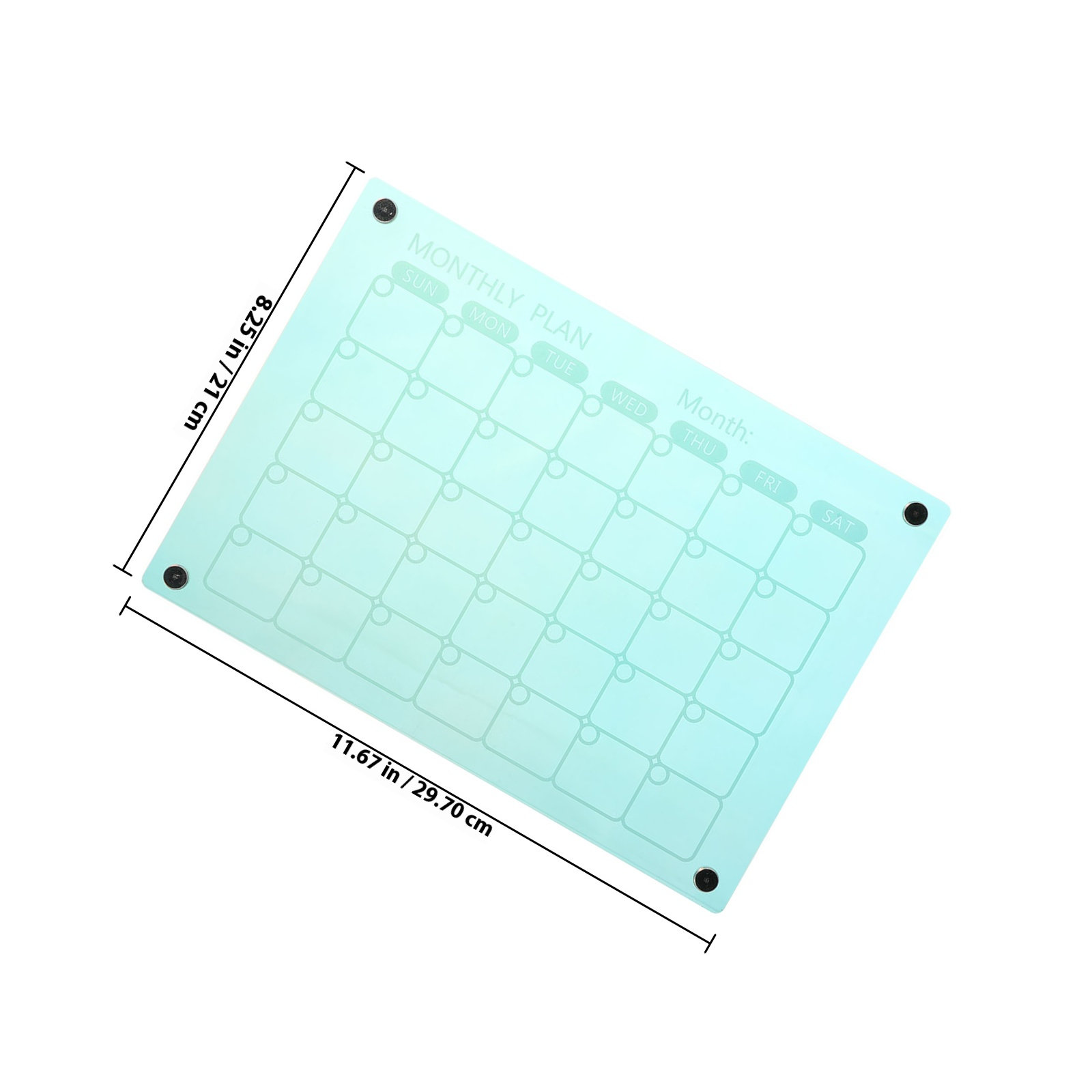 アクリル製マグネット式ドライイレース月間カレンダー 冷蔵庫用 - Magnetic Calendar Board のレビューと価格