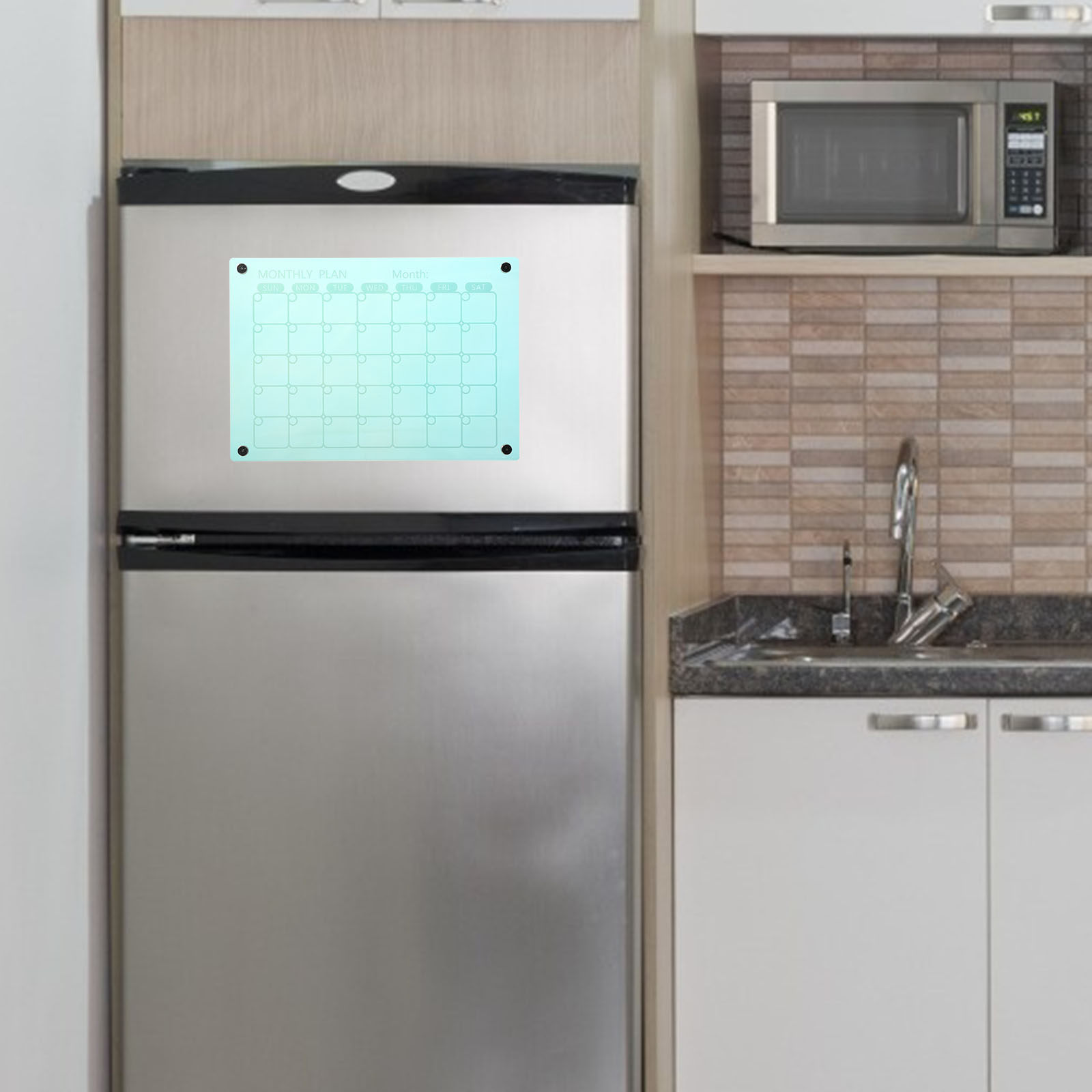 アクリル製マグネット式ドライイレース月間カレンダー 冷蔵庫用 - Magnetic Calendar Board のレビューと価格