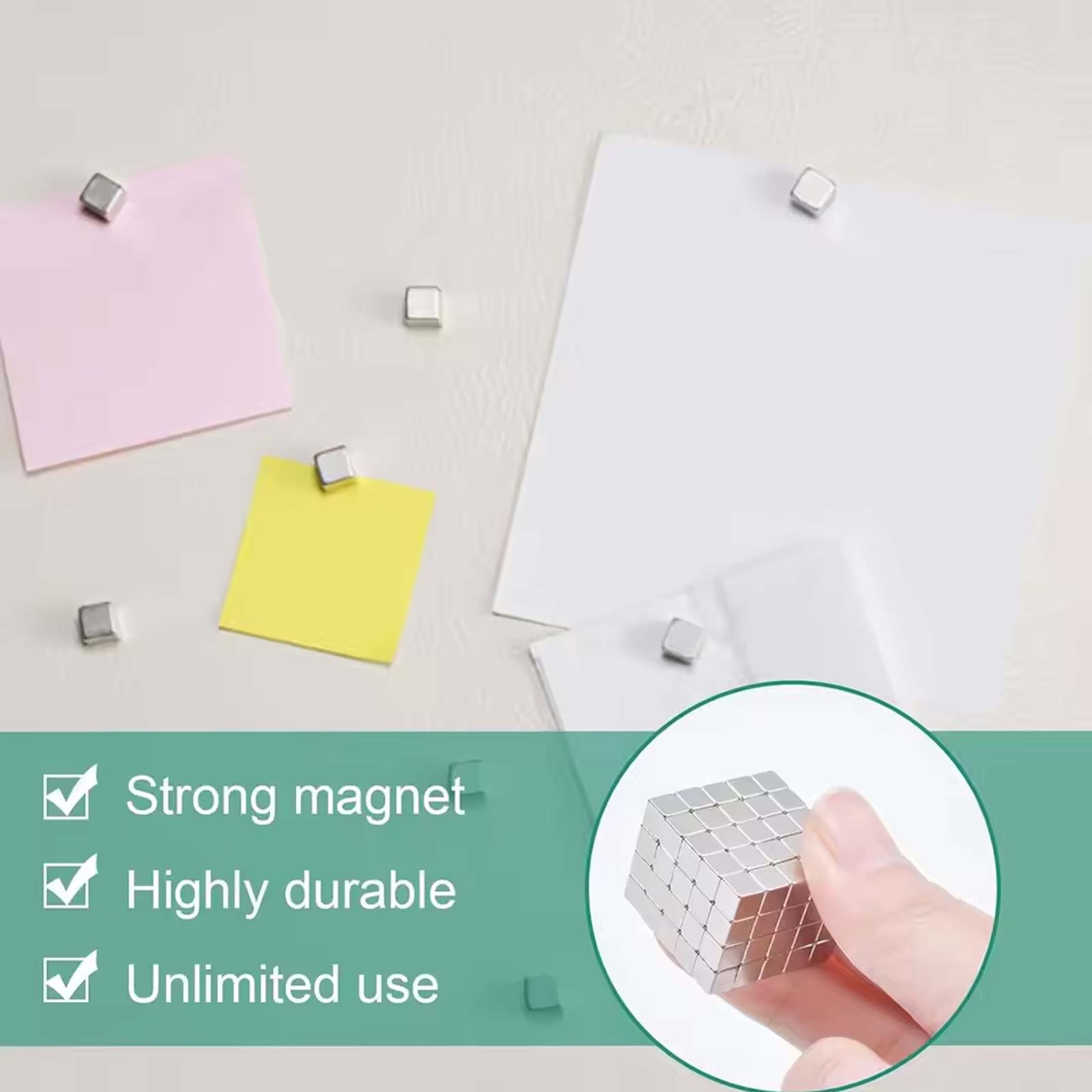 50/100個 小さな正方形の磁気キューブ 強力なミニ磁石  - Whiteboard Magnetic のレビューと価格
