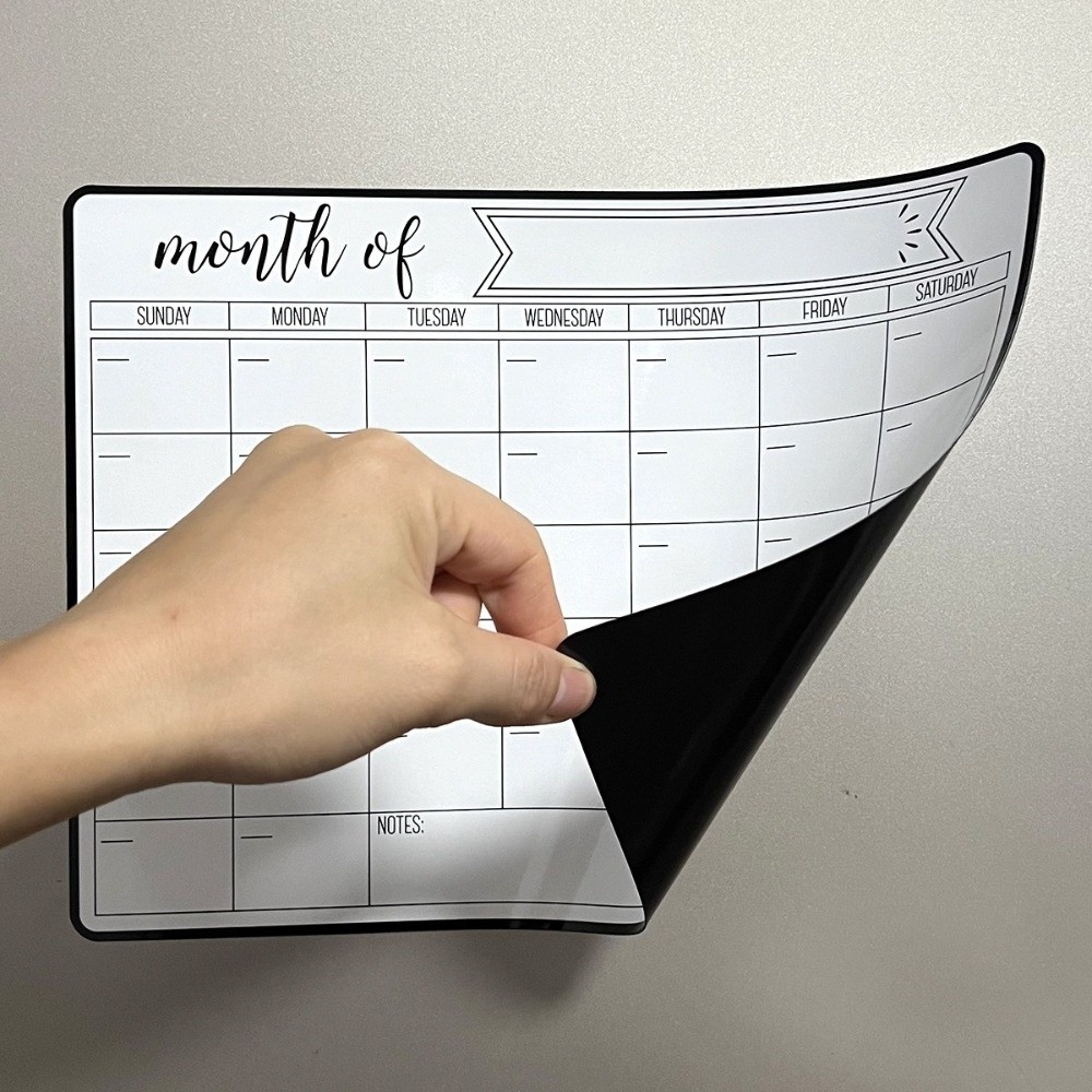 新しい磁気ドライイレースカレンダー、簡単に掃除できる再利用可 - Magnetic Calendar Board のレビューと価格