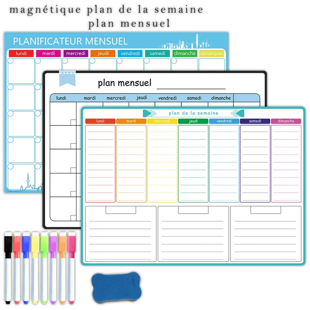 A3サイズ マグネット式ウィークリー＆マンスリープランナー： - Magnetic Calendar Board のレビューと価格