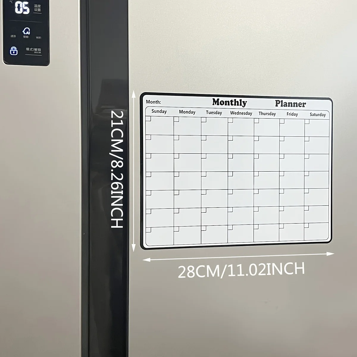マグネット式冷蔵庫用消せるカレンダー、月間カレンダーボード、 - Magnetic Calendar Board のレビューと価格