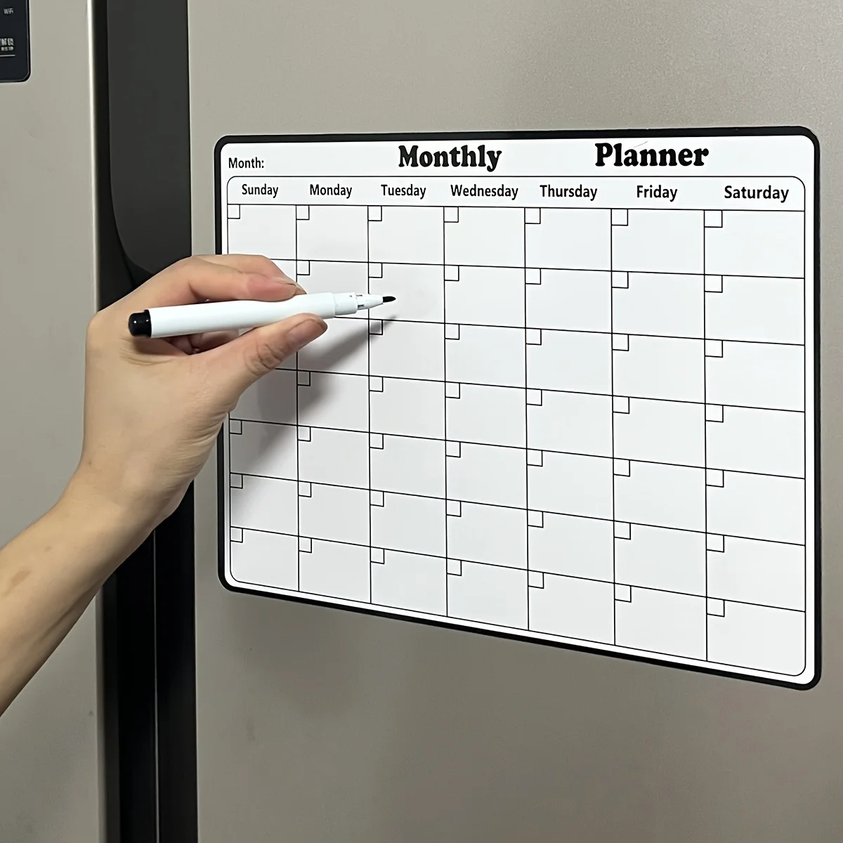 マグネット式冷蔵庫用消せるカレンダー、月間カレンダーボード、 - Magnetic Calendar Board のレビューと価格
