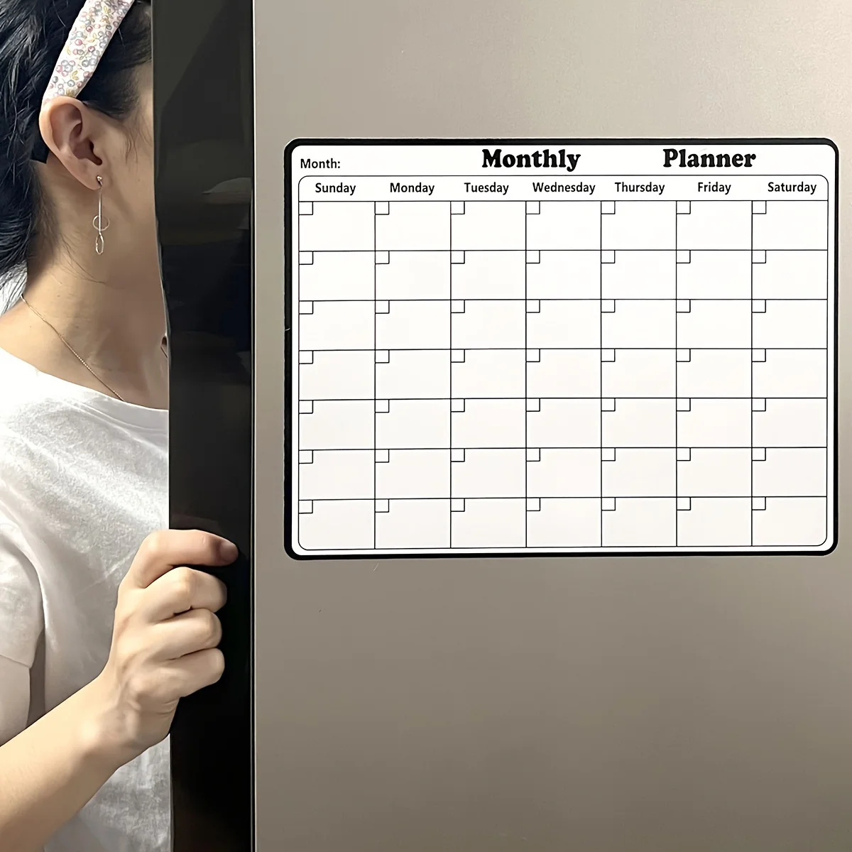 マグネット式冷蔵庫用消せるカレンダー、月間カレンダーボード、 - Magnetic Calendar Board のレビューと価格