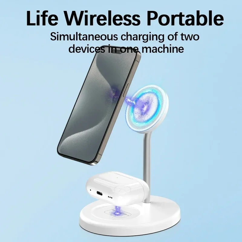 デスクトップ磁気式2in1ワイヤレス充電スタンド iPhon - Desk Charging Station のレビューと価格