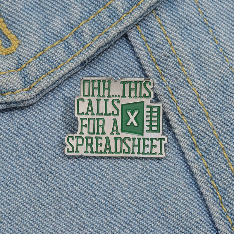 クリエイティブ Excel スプレッドシートエナメルピンカス - Home Office Logo のレビューと価格