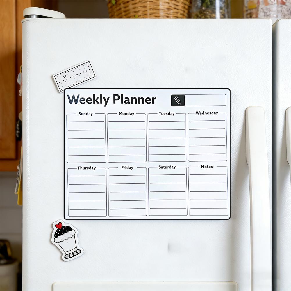 冷蔵庫用マグネット式ホワイトボード 再利用可能な月間カレンダ - Whiteboard Magnetic のレビューと価格