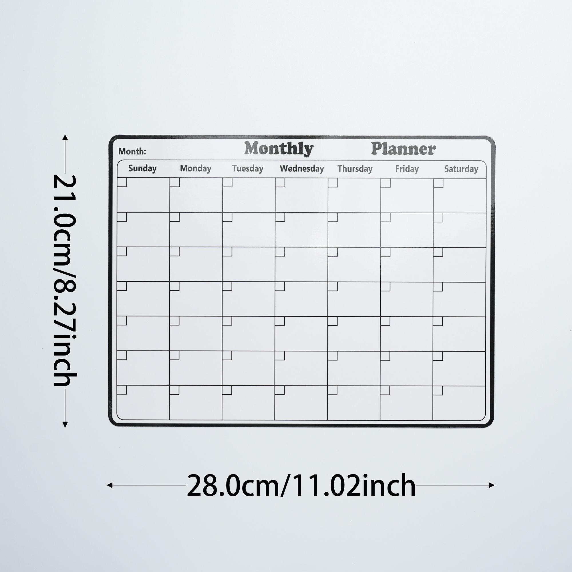 5 ピース/セット静電壁プランナー - 磁気ホワイトボードス - Magnetic Calendar Board のレビューと価格