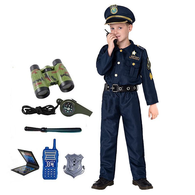 3-12歳のかわいいアメリカの子供用警察官コスチューム、男の - Home Office Makeover のレビューと価格