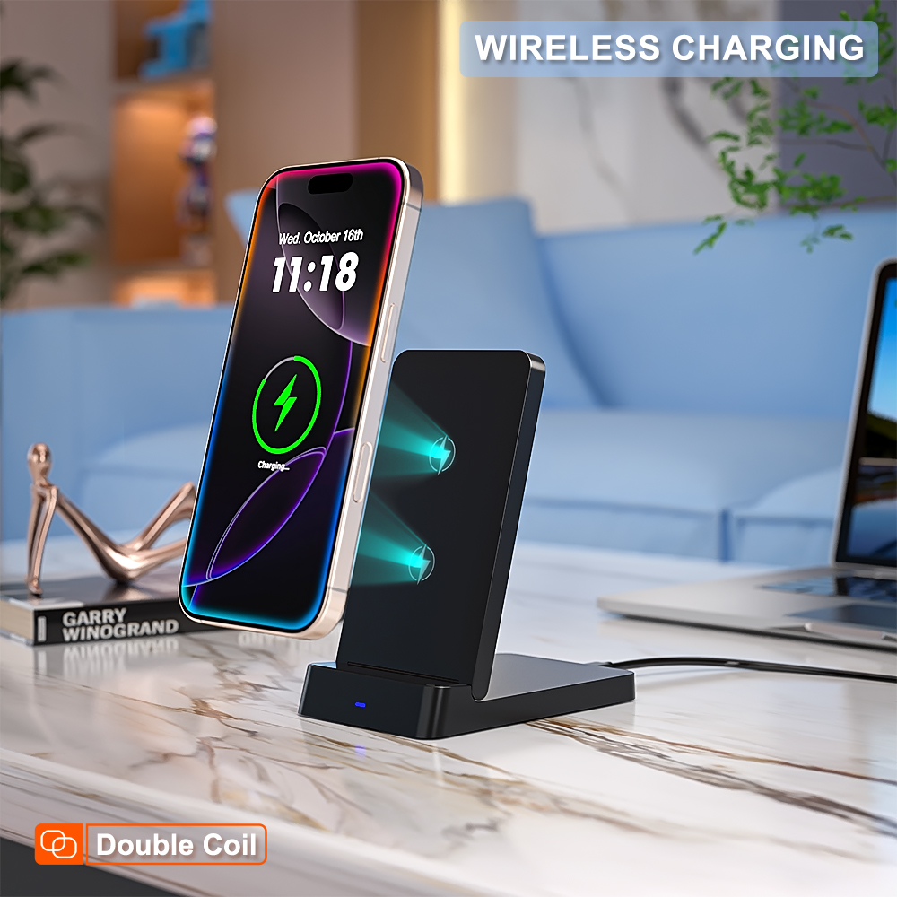 ワイヤレス充電器電話デスクトップ折りたたみホルダースタンド  - Desk Charging Station のレビューと価格