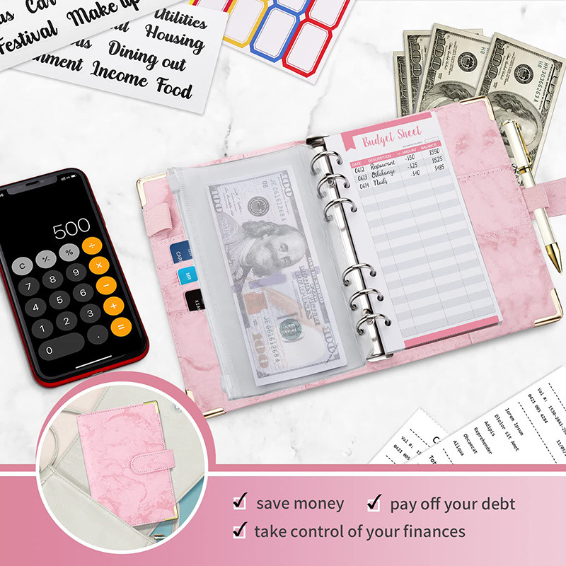新しい予算計画ノート A6 キャッシュ封筒 貯金管理用 6穴 - Home Office Budget のレビューと価格