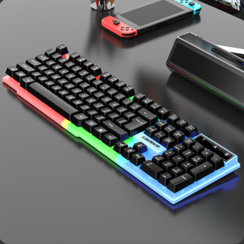 USB有線104キーフルサイズメンブレンキーボード、静音、プ - English Home Office のレビューと価格